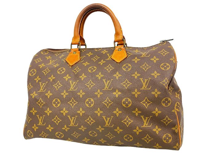 Borsa Louis Vuitton Monogram Speedy 35 Marrone