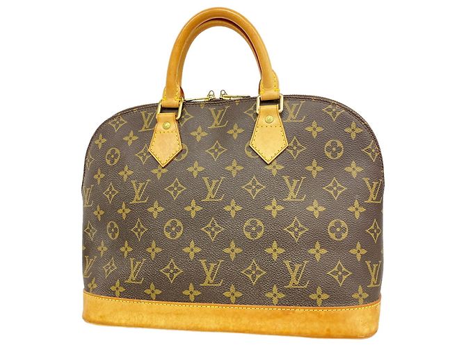Borsa a mano Louis Vuitton Alma Monogram Marrone