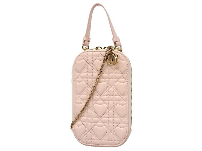 Borsa a tracolla in pelle rosa Christian Dior