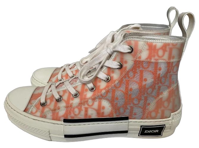 Autre Marque Zapatillas Dior B23 High-Top en lona Oblique naranja Blanco