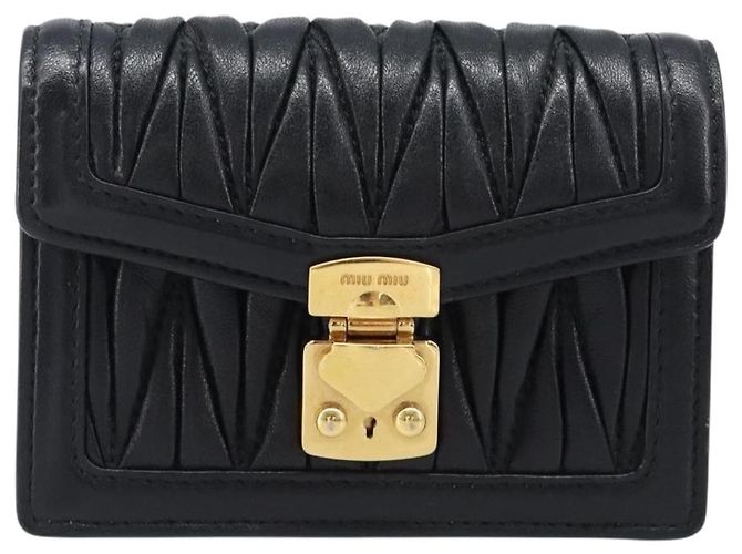 Miu Miu Biker Chain Matelassé Leather Nero
