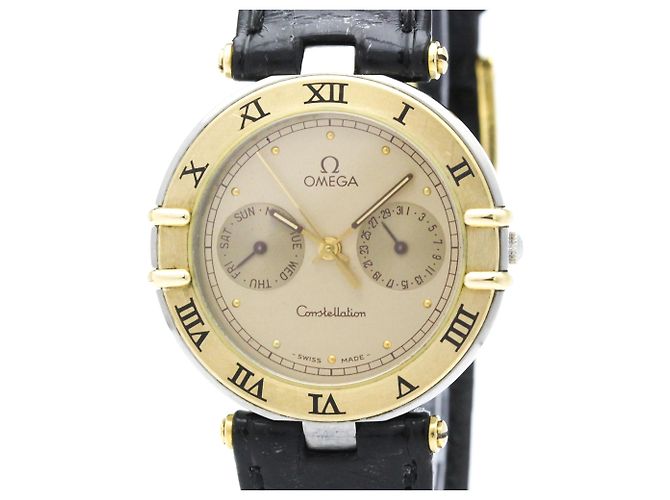 Omega Constellation Day Date Quartz Wristwatch