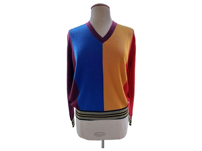Marni Color-block Pullover aus Wolle und Kaschmir Mehrfarben