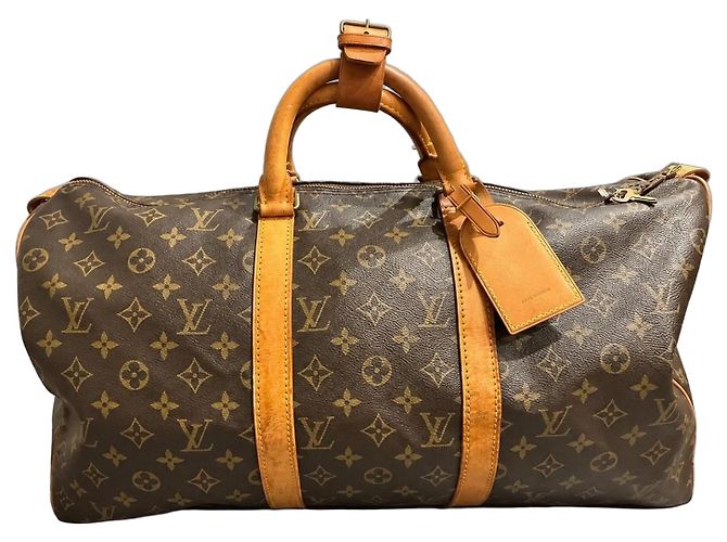 Louis Vuitton Keepall 50 Mala de Viagem Monogram Canvas Marrom Monograma