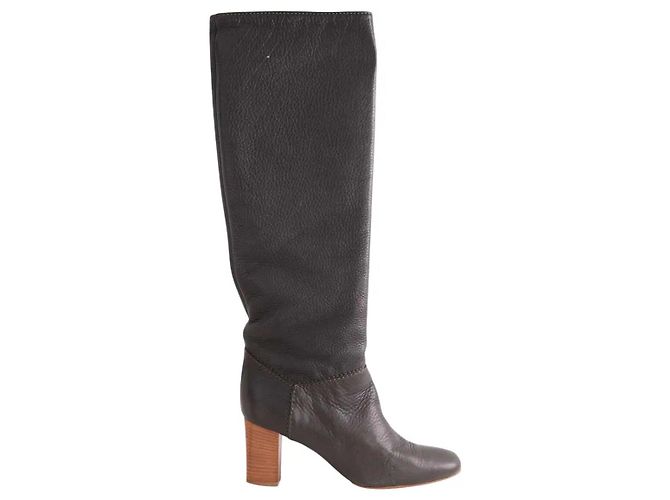 Botas de cuero negras Chloé Negro