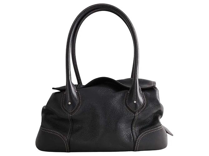 Bolsa de ombro Lancel em couro preto