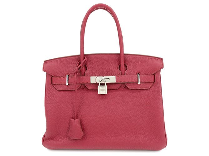 Hermès Hermes Birkin Pink Clemence con Hardware Palladium 30 Rosa