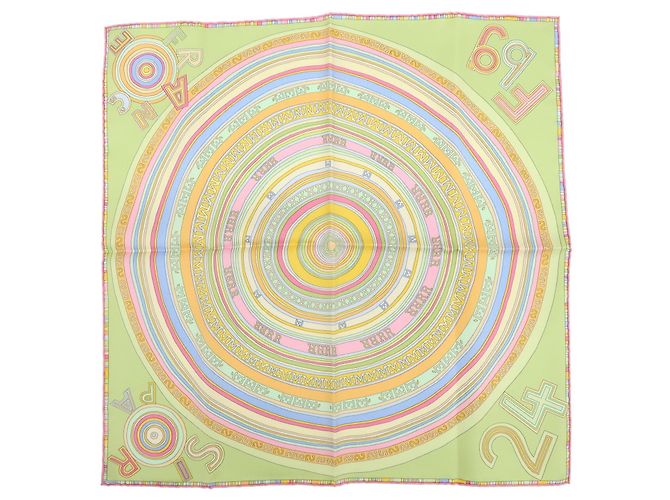 Sciarpa Hermès Carré 42 in seta multicolore