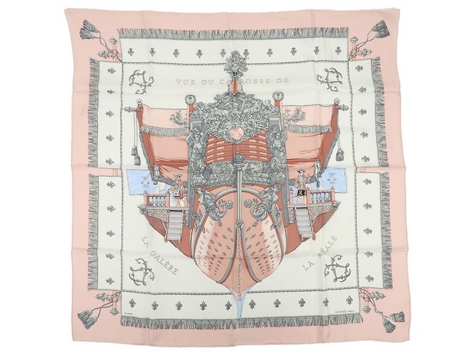 Hermès Carré 90 in seta multicolore Hermes 90 x 90 Rosa