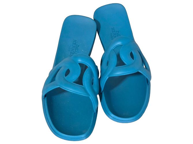 Hermès Izmir Aloha Ciabatte in gomma - Blu