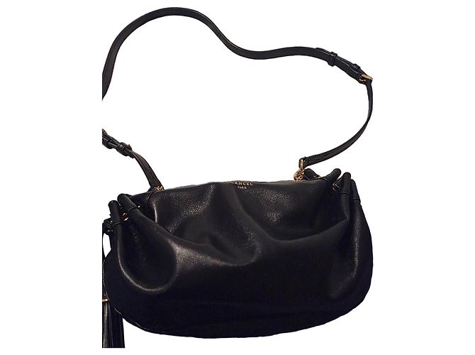 Lancel Bolsa de Ombro em Couro Preto