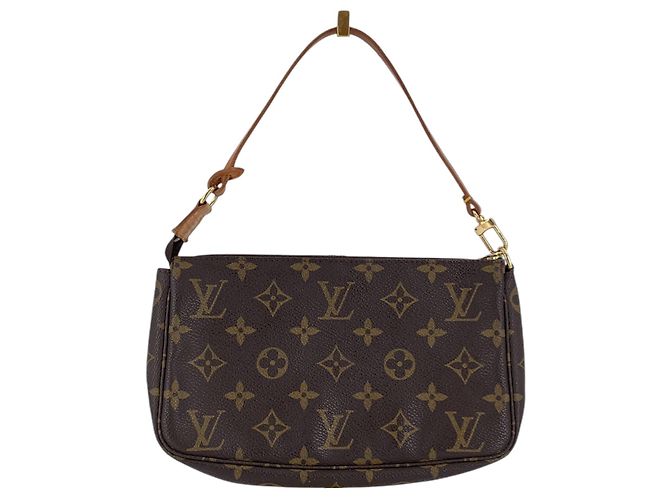 Louis Vuitton Borsa Pochette Accessoire in canvas Monogram marrone