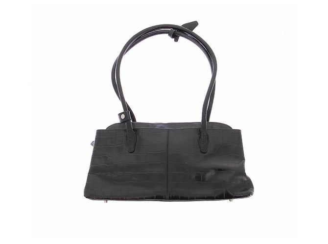 Autre Marque Bolso Maddie efecto croco negro