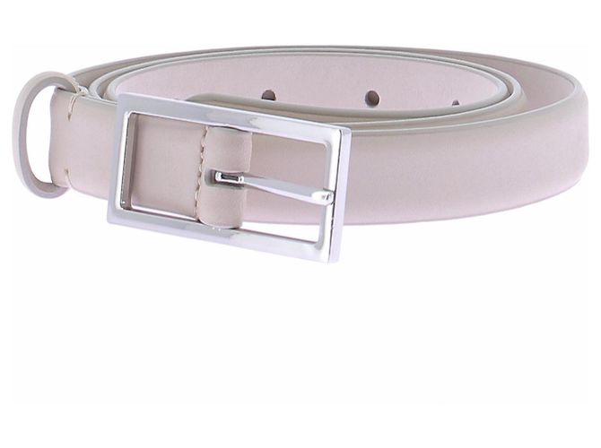 Autre Marque Cinto MORJAS de couro creme 80 cm Bege