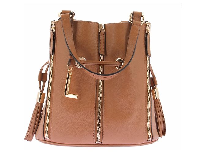 Lancel Saco balde "Premier Flirt" em couro camel Camelo