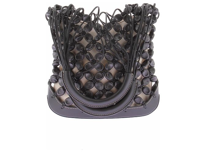 Bolso Polène Solé de piel negra Negro
