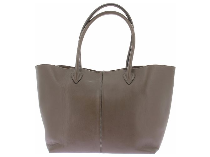 Autre Marque Cabas medium "Loene" en cuir marron