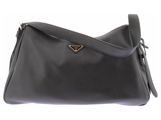 Prada "Aimée" Handtasche aus schwarzem Leder