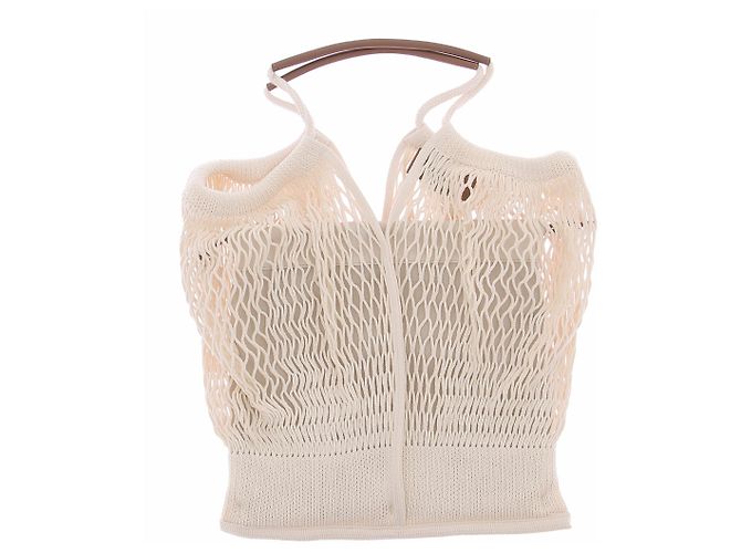 Autre Marque Sac cabas filet crème Beige