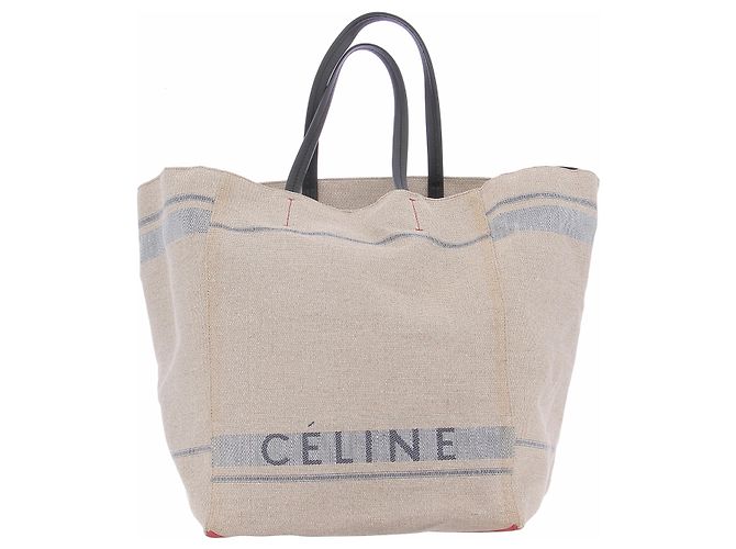 Cabas Saco Tote de Lona Céline Bege