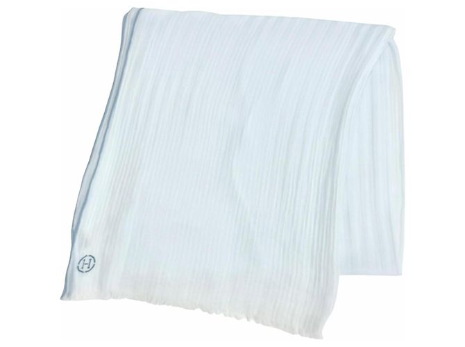 Hermès Sciarpa in cotone Hermes Naoshima Bianco