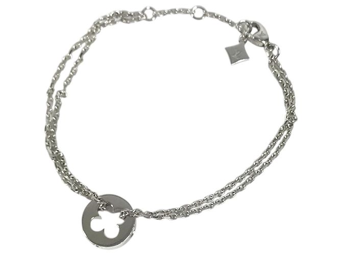 Pulsera de dijes Louis Vuitton en oro blanco de 18K Plata