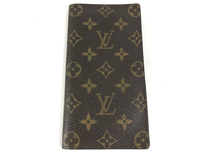 Portefeuille Long Bill Monogram Louis Vuitton Marron