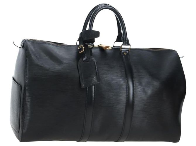 LOUIS VUITTON Epi Keepall 45 Boston Bag Black M42972 LV
