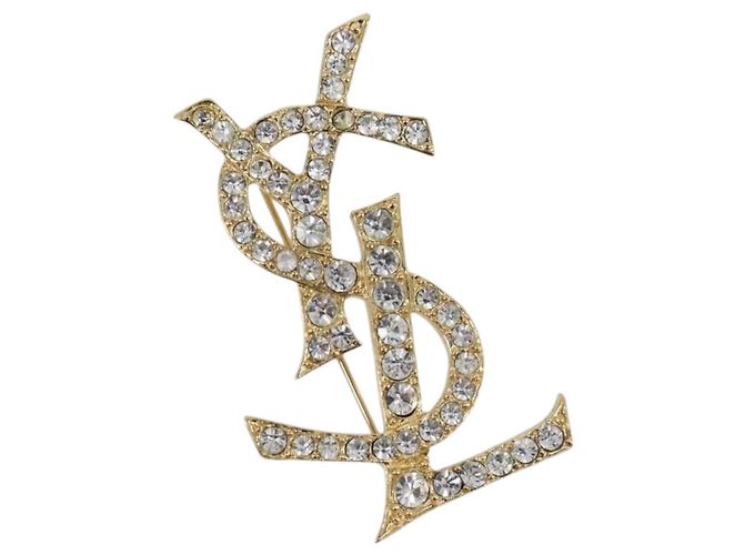 Autre Marque SAINT LAURENT Broche Cassandra metal Dorado
