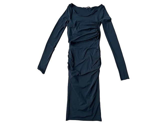 Gucci Schwarzes Figurbetontes Kleid mit Raffungen