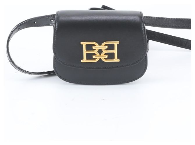 Bolsa Tiracolo em Couro Bally B Chain Preto