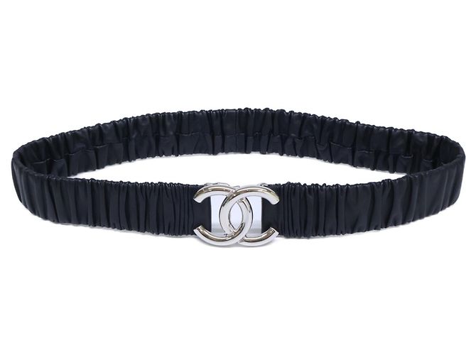 Chanel B25 V AAB080 Leather Belt Black