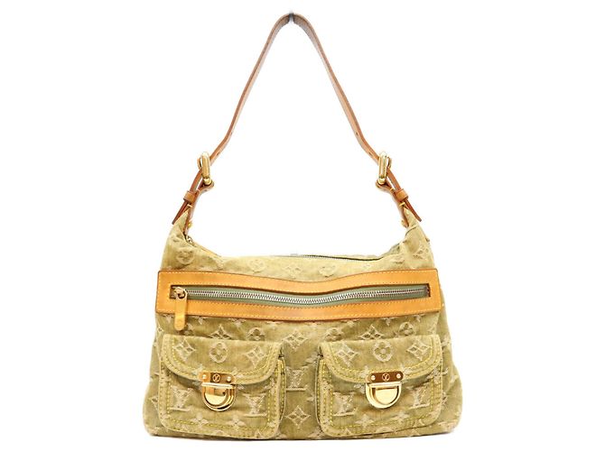 Bolsa de Ombro Louis Vuitton Monogram Denim Caqui