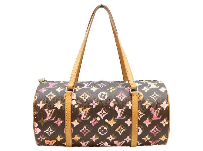 Sac à main Louis Vuitton Monogram Watercolor Papillon 30 Marron