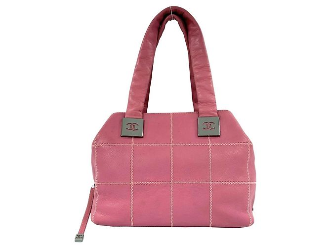 Borsa Mini Boston Chanel in vitello granulato rosa