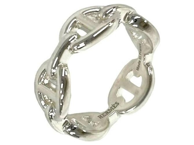Hermès Hermes Enchainée PM Band Ring Silvery