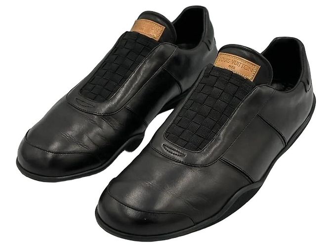 Chaussures de conduite Louis Vuitton en cuir noir