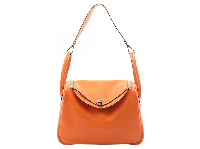 Hermès Bolsa de Ombro Hermes Lindy 30 Laranja