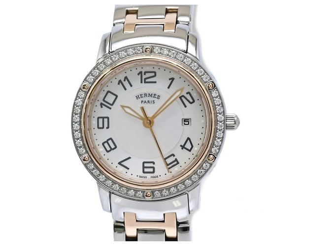 Hermès Orologio da donna Hermes Clipper Nacre Diamond Bezel