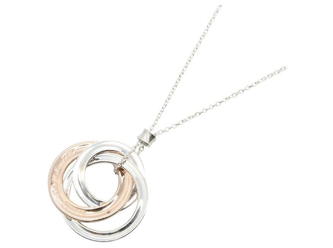 Autre Marque Collar Tiffany & Co. 1837 Interlocking Circle Plata Dorado