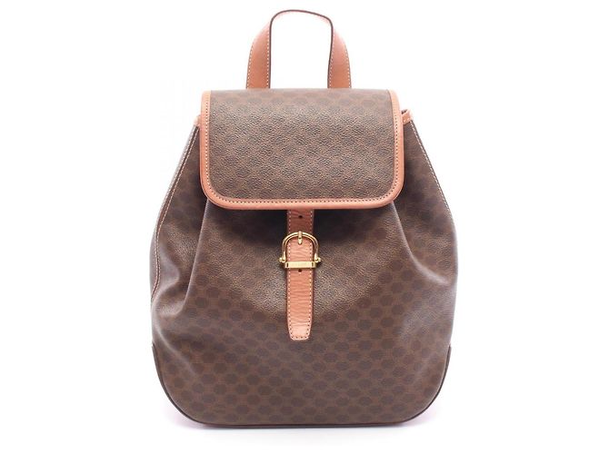 Céline Celine Macadam Backpack/Handbag Brown