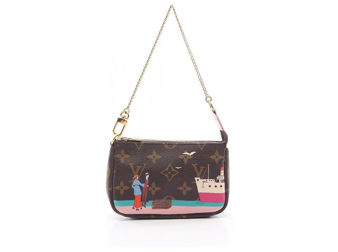Louis Vuitton Mini Pochette Accessoires Marron Multicolore