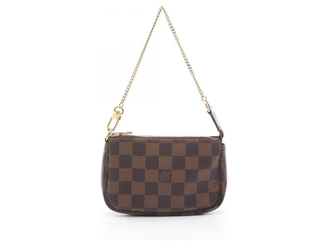 Louis Vuitton Mini Pochette Accessoires Damier Ebene Handtasche Braun