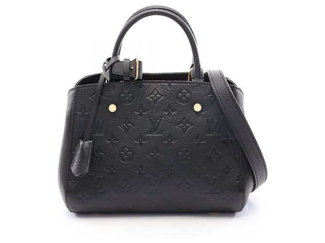 Bolsa Louis Vuitton Montaigne BB Monogram Empreinte Noir Preto