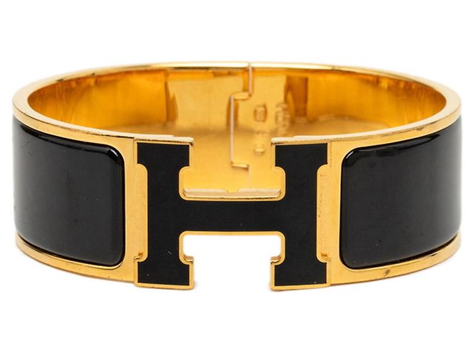 Hermès Bracciale con Charms Hermes Clic Clac H GM Nero D'oro