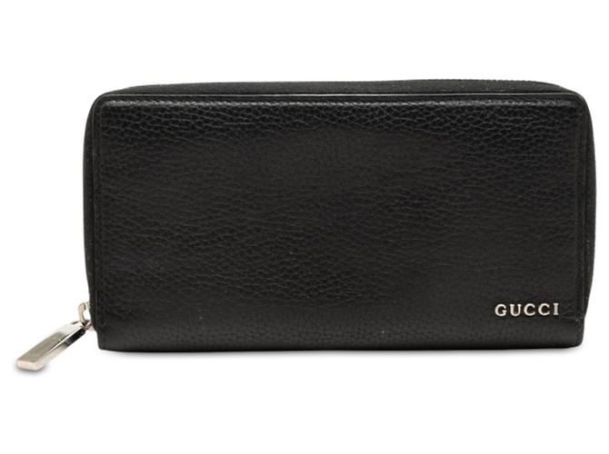 Cartera larga Gucci de piel negra Negro
