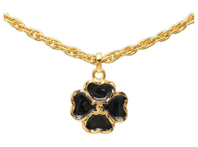 Timeless Collana Pendente a Catena Trifoglio Chanel Coco Mark D'oro