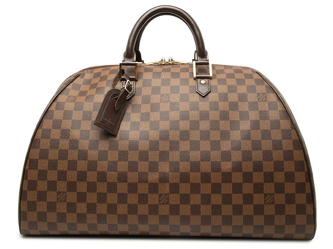 Louis Vuitton Brown Damier Ebene Ribera GM Marrom