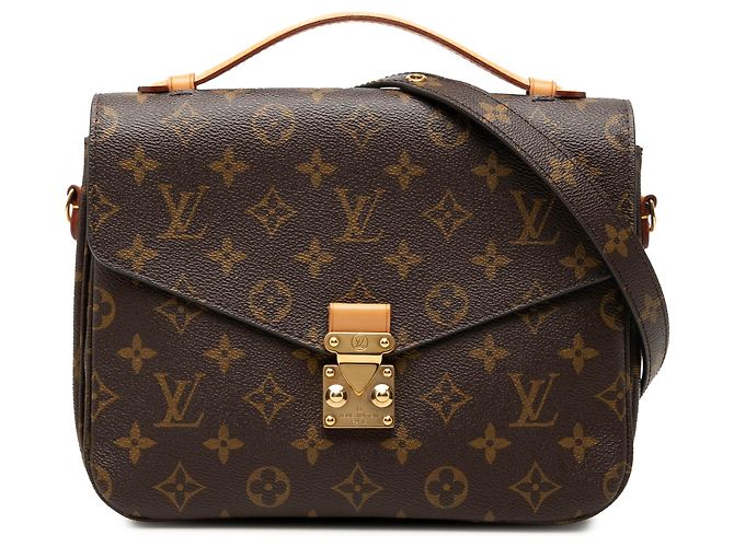 Louis Vuitton Brown Monogram Pochette Metis Marrone