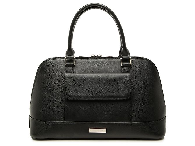 Burberry Handtasche aus schwarzem Leder mit Fronttasche